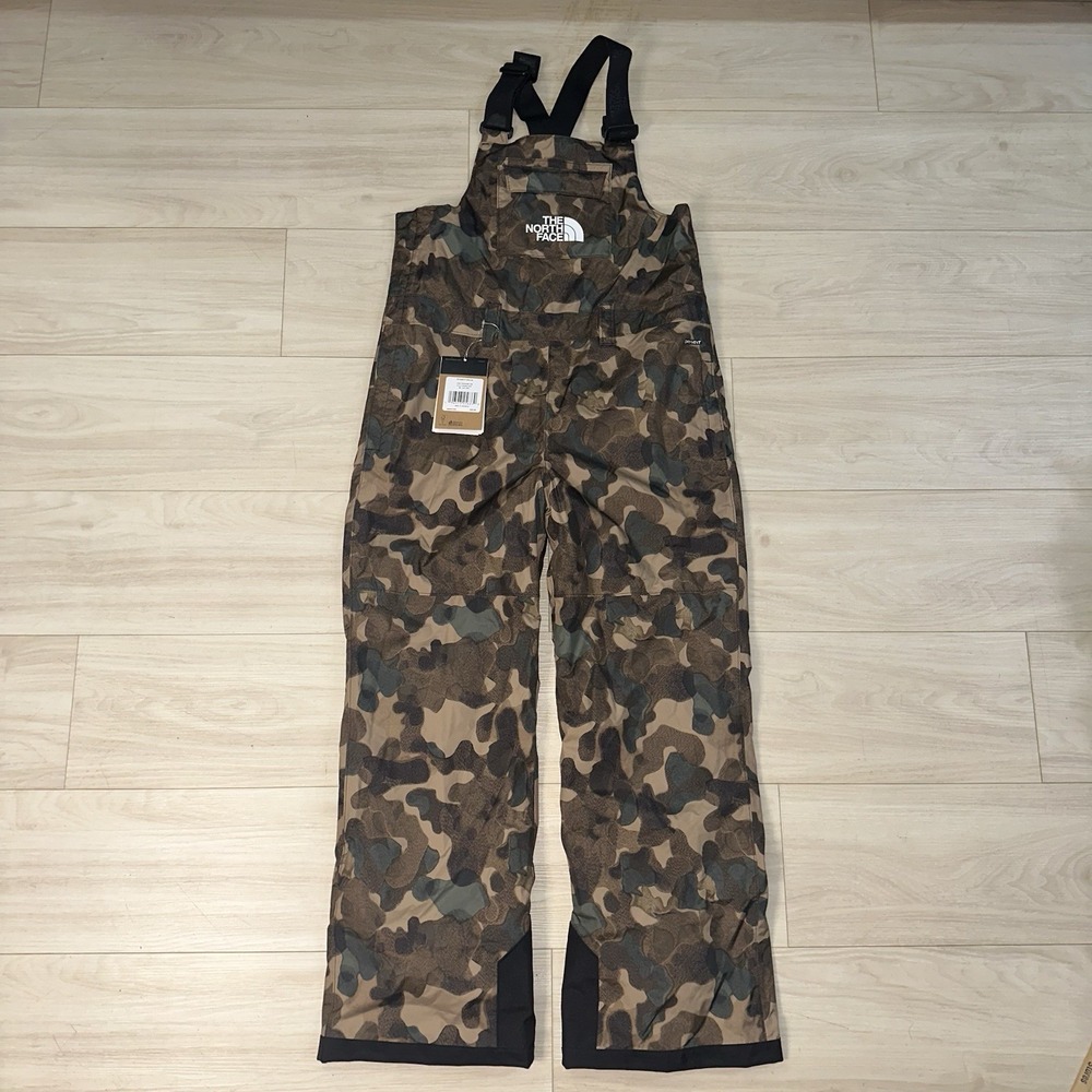 The North Face Freedom Utility Bibs Dryvent Youth XL 14/16 Camo Ski Snowboard
